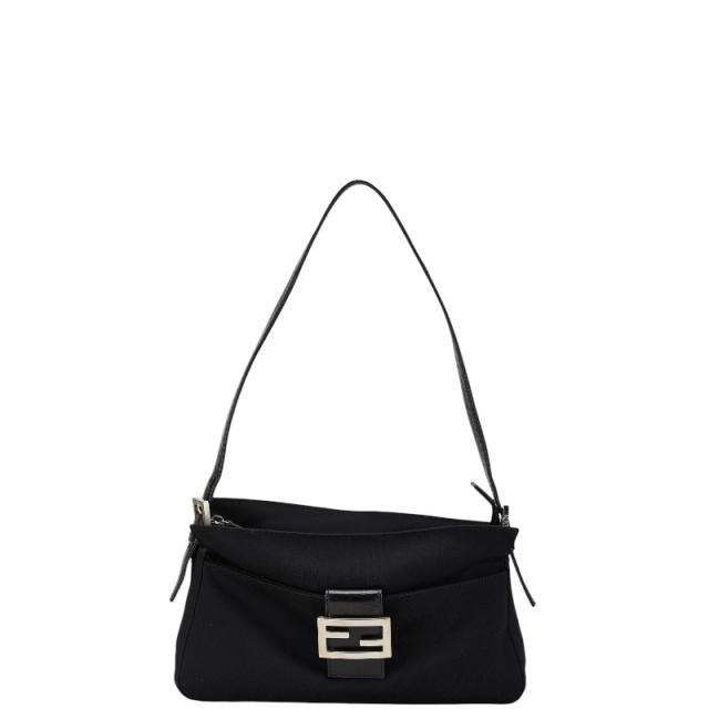 FENDI フェンディ マンマバケット ブラック ナイロン ショルダーバッグ