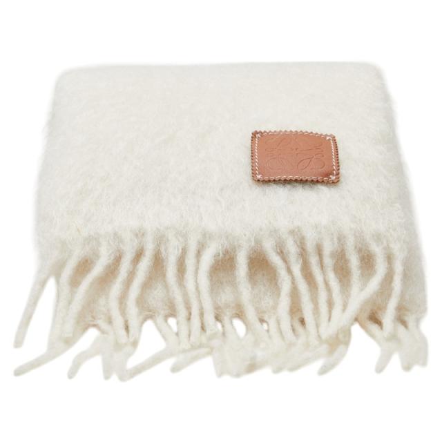 LOEWE ロエベ アナグラム マフラー モヘア ホワイト 楽天市場