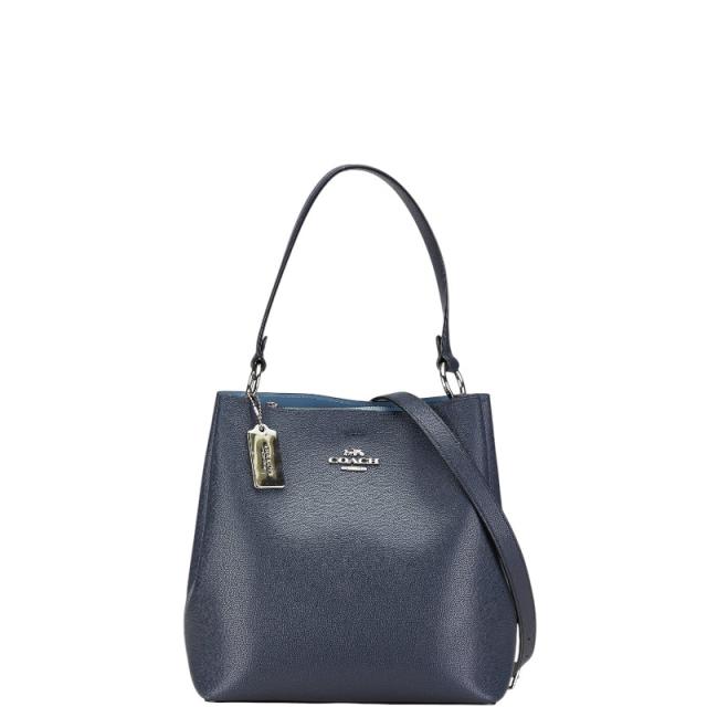 美品　COACH ネイビー レザー ショルダーバッグ F78147 メンズ 78147qbbk.jpg