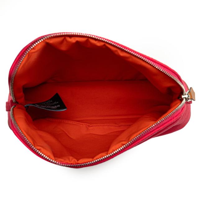 エルメス ボリードポーチ20 ポーチ ハイビスカス ピンク コットン