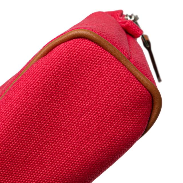 エルメス ボリードポーチ20 ポーチ ハイビスカス ピンク コットン