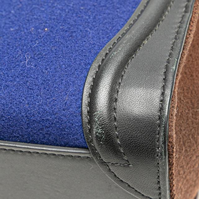 セリーヌ ラゲージ ナノショッパー トリコロール ハンドバッグ ショルダーバッグ 2WAY ブルー ブラウン ブラック CELINE 【中古】_4