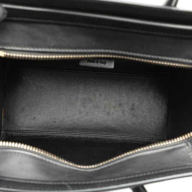 セリーヌ ラゲージ ナノショッパー トリコロール ハンドバッグ ショルダーバッグ 2WAY ブルー ブラウン ブラック CELINE 【中古】_8