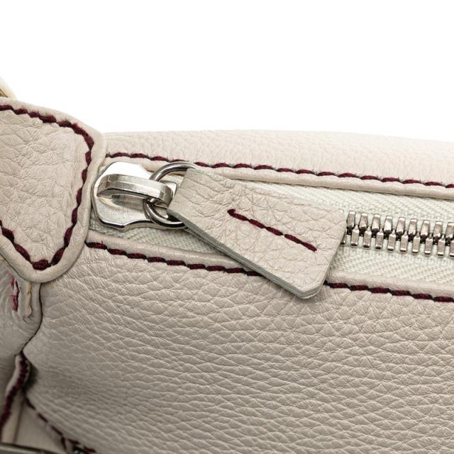シャネル ロゴ フリンジ ワンショルダーバッグ アイボリー ボルドー カーフ レディース CHANEL 【中古】_5