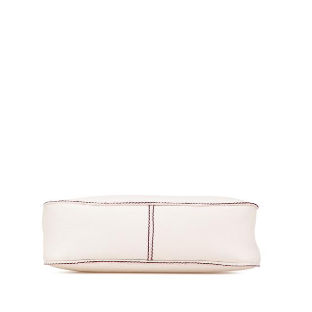 シャネル ロゴ フリンジ ワンショルダーバッグ アイボリー ボルドー カーフ レディース CHANEL 【中古】_2