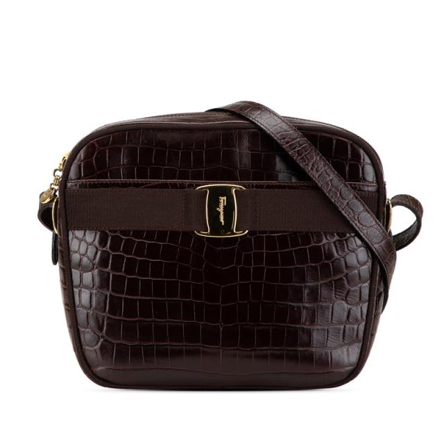 フェラガモヴァラクロコショルダーバッグヴィンテージ