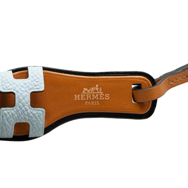 【値下げ交渉不可】エルメス　オランナノチャーム　レザー　ブラウン✕ブラック エルメス オラン ナノ チャーム ヴォーエプソン×ヴォーバトラー