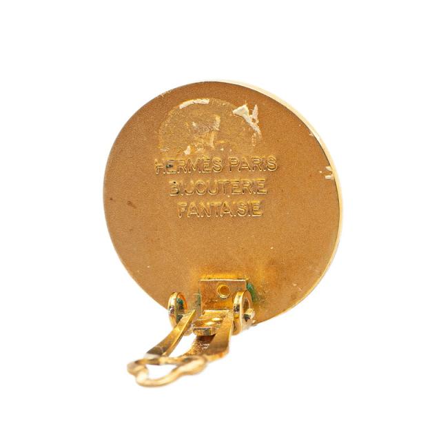 1円～ HERMES セリエ イヤリング GP ゴールドカラー エルメス