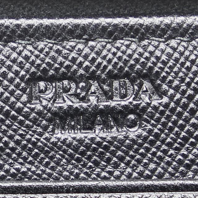 プラダ 三角ロゴプレート 長財布 ブラック ナイロン レザー レディース