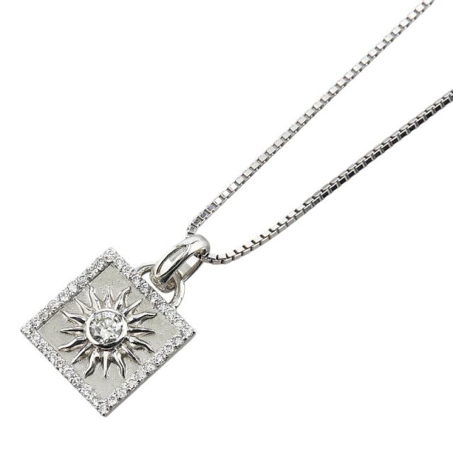 K18WG ホワイトゴールド Pt950 プラチナ コンビ ダイヤ0.62ct スクエア  