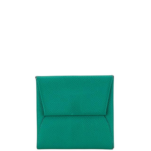 エルメス バスティア ケース グリーン系 ヴォーエプソン レディース HERMES 【中古】