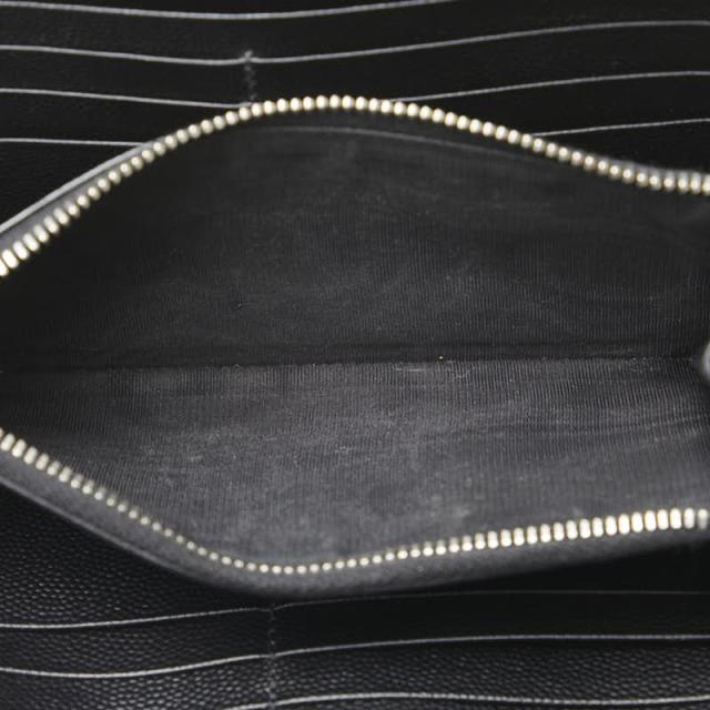 サンローラン ロゴ ラウンドファスナー長財布 レザー レディース SAINT LAURENT 【214-97120】 サンローラン ロゴ ラウンドファスナー長財布 ブラック レザー