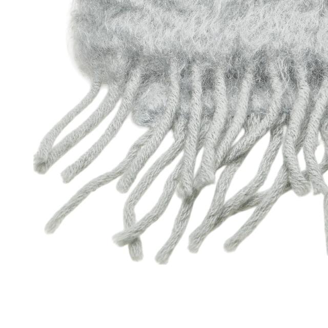 LOEWE ロエベ アナグラム モヘア マフラー ホワイトグレー LOEWE