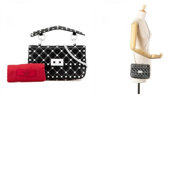 ヴァレンティノ ロックスタッズ スパイク ショルダーバッグ ブラック