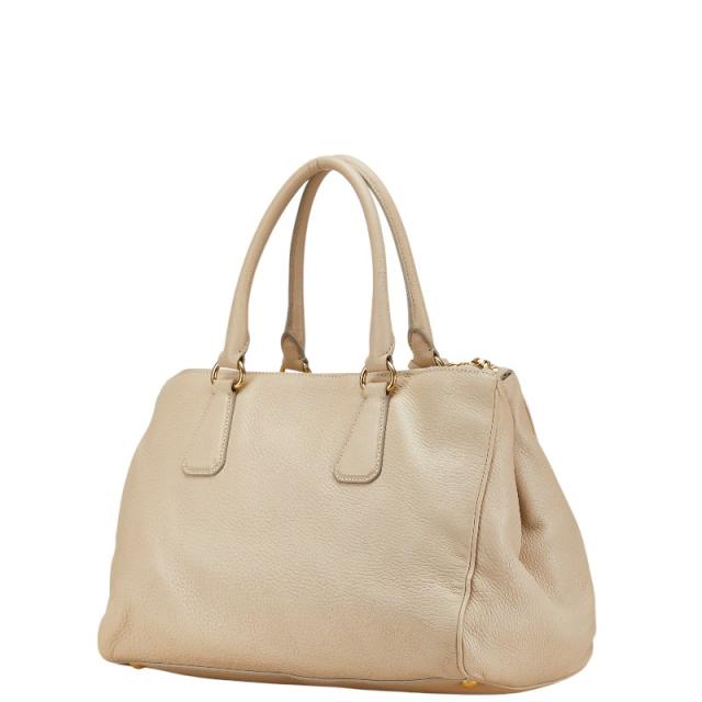 プラダ ハンドバッグ ショルダーバッグ 2WAY ベージュ レザー