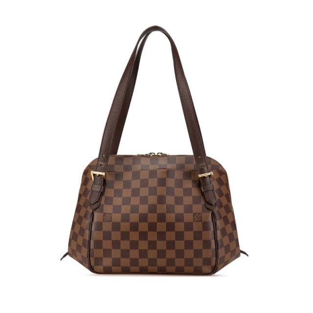 ルイ ヴィトン ダミエ ベレムMM ハンドバッグ N51174 ブラウン PVC レザー レディース LOUIS VUITTON 【中古】