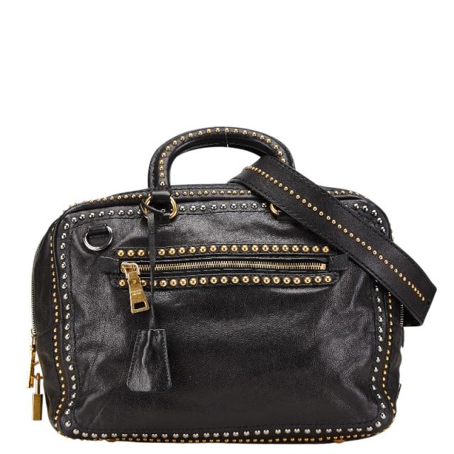 極美品！✨】PRADA プラダ ハンドバッグ 2VH069 サフイアーノ 黒 PRADA