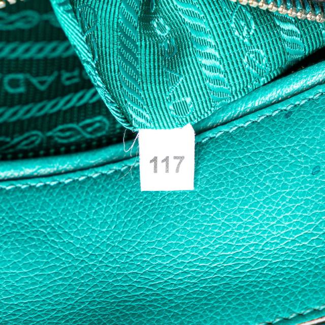 プラダ ハンドバッグ ショルダーバック 2WAY ターコイズブルー レザー スウェード レディース PRADA 【中古】_8