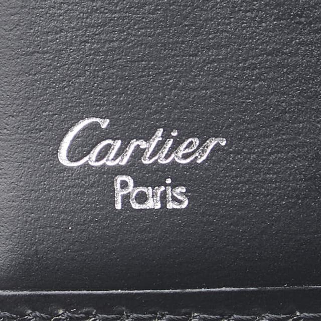 カルティエ 帆柱生産ライン 足がかり入れもの 6連 黒いこと なめし革 メンズ CARTIER 【中古】