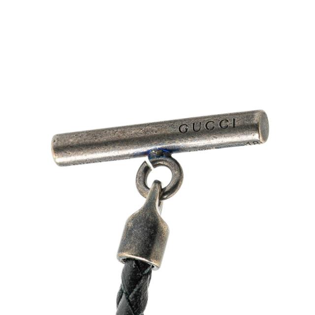 グッチ ホースビット チョーカー #18 ブラック レザー SV925 シルバー レディース GUCCI 【中古】_3