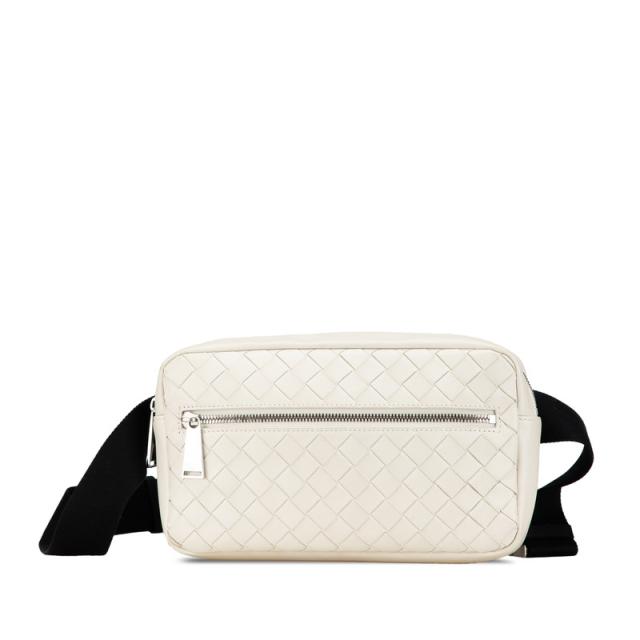 ボッテガヴェネタ ボディバッグ ウエストバッグ イントレチャート レザー ダークブラウン BOTTEGA VENETA BOTTEGA VENETA(ボッテガヴェネタ) ウエストポーチ イントレチャート