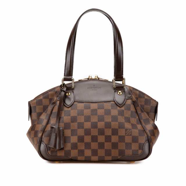 ルイ ヴィトン ダミエ ヴェローナPM ハンドバッグ N41117 ブラウン PVC レザー レディース LOUIS VUITTON 【中古】