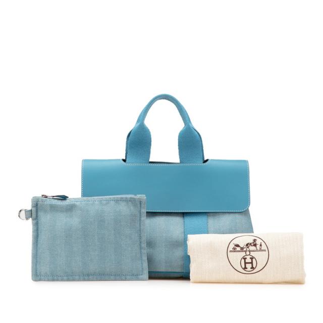 エルメス ヴァルパライソPM トートバッグ トワルシェブロン ポーチ付き