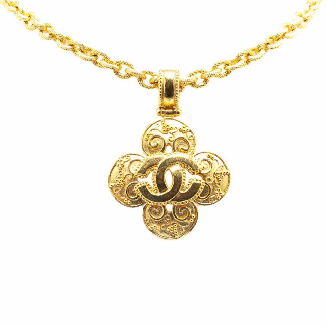 幸運の四つ葉チャーム♪ CHANEL ネックレス ペンダント CHANELシャネル 四つ葉クローバーネックレス
