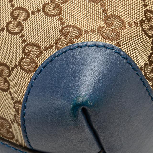 グッチ GGキャンバス ショルダーバッグ トートバッグ 269878 ベージュ ブルー キャンバス レザー レディース GUCCI 【中古】_7