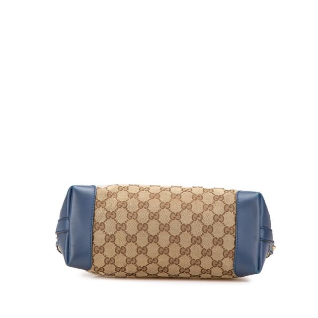 グッチ GGキャンバス ショルダーバッグ トートバッグ 269878 ベージュ ブルー キャンバス レザー レディース GUCCI 【中古】_3