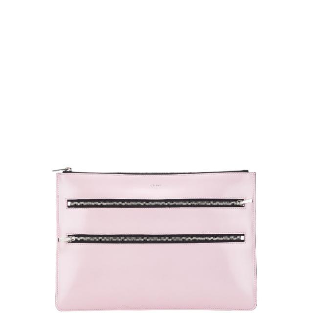 セリーヌ クラッチバッグ ピンク レザー レディース CELINE 【中古】