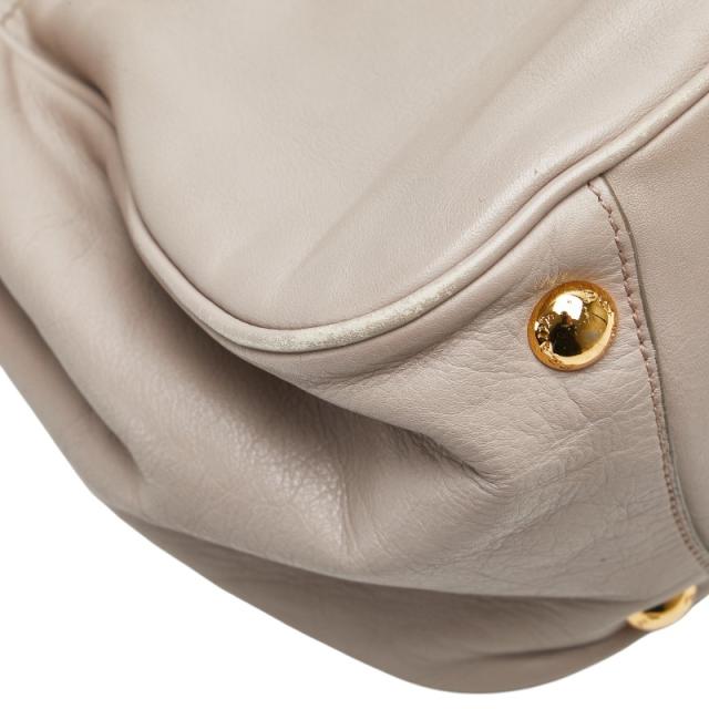 プラダ リボン ハンドバッグ ショルダーバッグ 2WAY ベージュ レザー レディース PRADA 【中古】_5