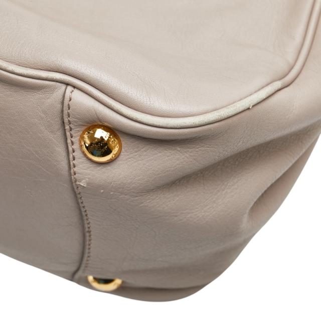 プラダ リボン ハンドバッグ ショルダーバッグ 2WAY ベージュ レザー レディース PRADA 【中古】_6