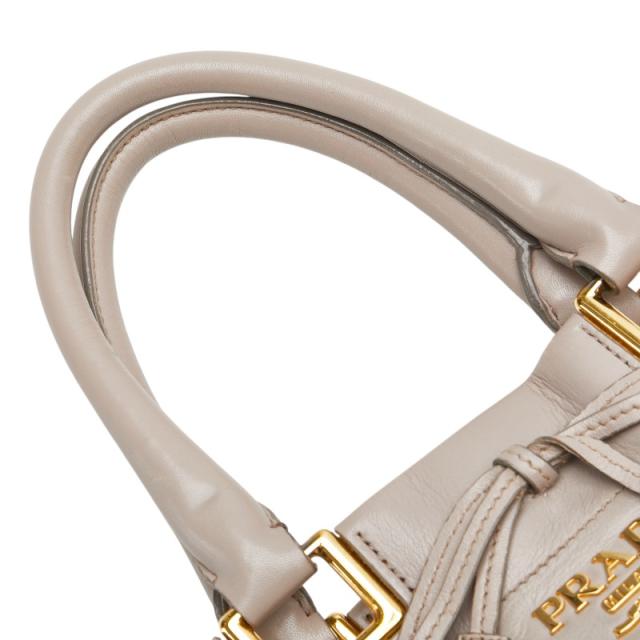 プラダ リボン ハンドバッグ ショルダーバッグ 2WAY ベージュ レザー レディース PRADA 【中古】_7