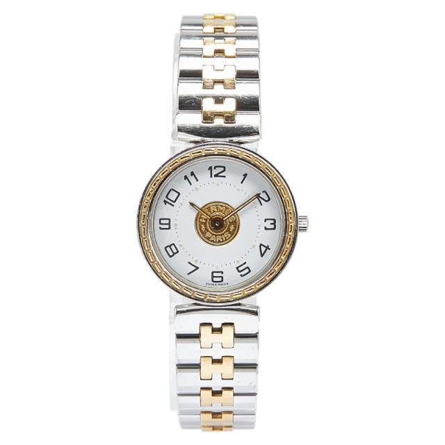 HERMES エルメス セリエ 腕時計 ステンレススチール 革 レディース 中古