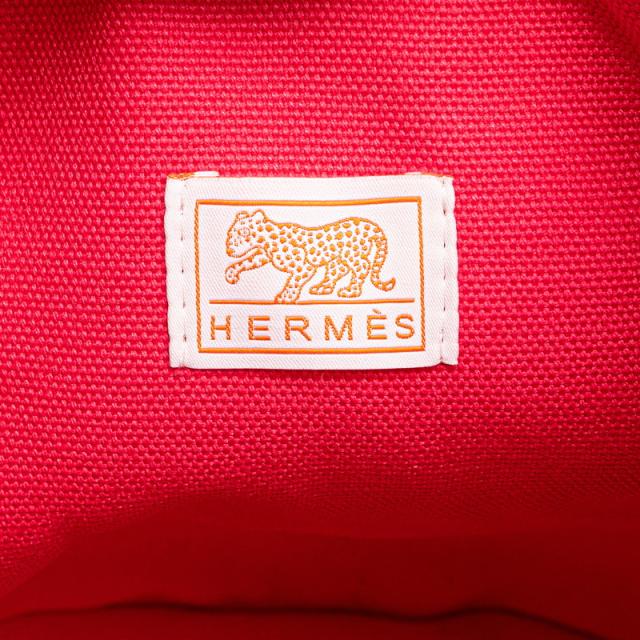 エルメス キッズライン ハンドバッグ オレンジ アイボリー ピンク