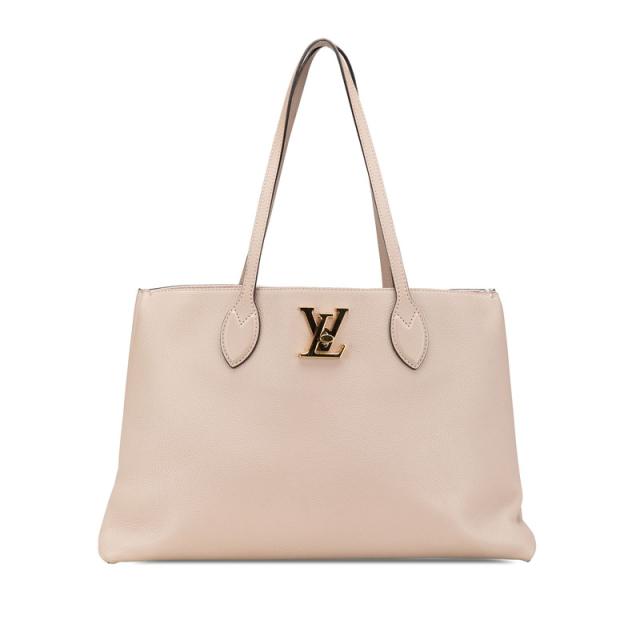 ルイ ヴィトン ロックミー ショッパー ショルダーバッグ トートバッグ M57346 グレージュ ベージュ レザー LOUIS VUITTON 【中古】