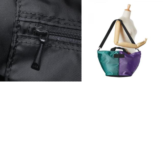 タケゾー トートバッグ ショルダーバッグ 2WAY グリーン パープル ナイロン レザー レディース TAKEZO 【中古】 タケゾー トートバッグ ショルダーバッグ 2WAY グリーン パープル