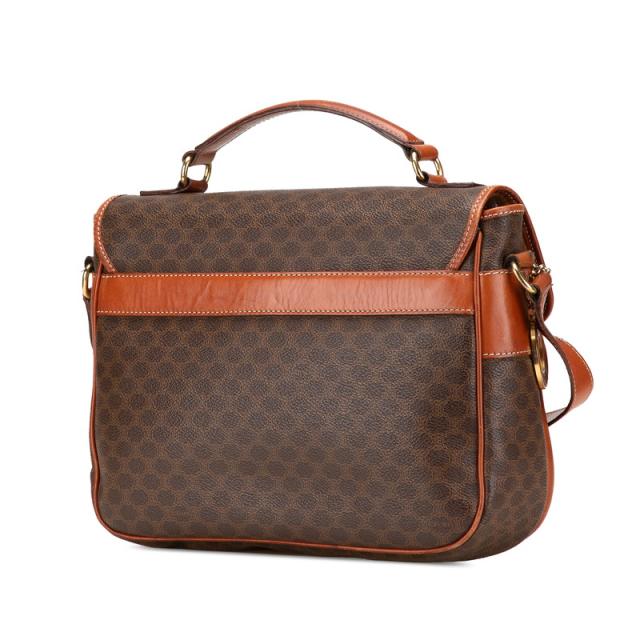 セリーヌ マカダム ハンドバッグ ショルダーバッグ ブラウン PVC レザー レディース CELINE 【中古】_1