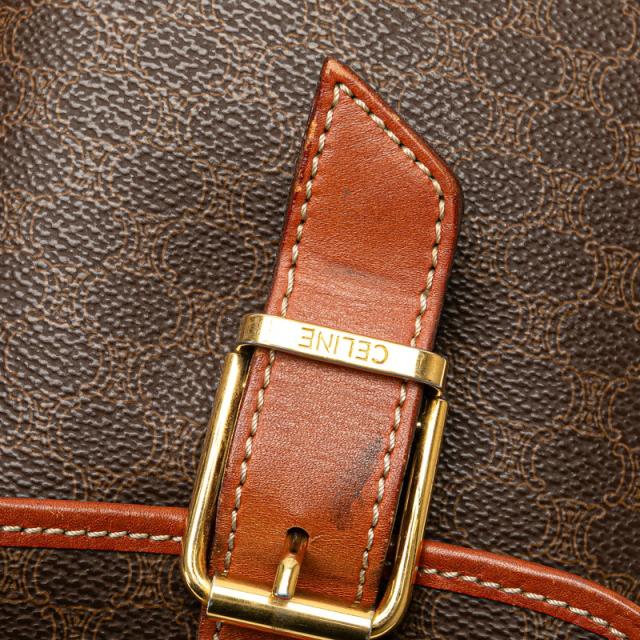 セリーヌ マカダム ハンドバッグ ショルダーバッグ ブラウン PVC レザー レディース CELINE 【中古】_5