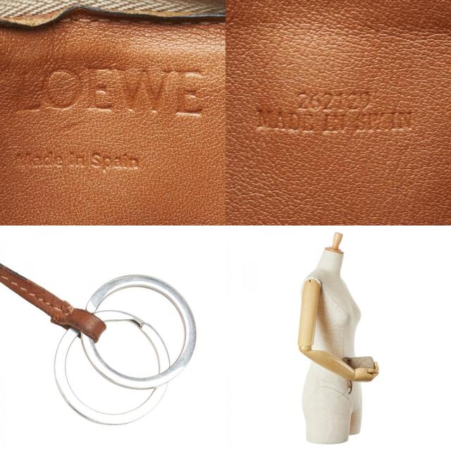 ロエベ アナグラム コインケース ベージュ レザー レディース LOEWE 【中古】_9