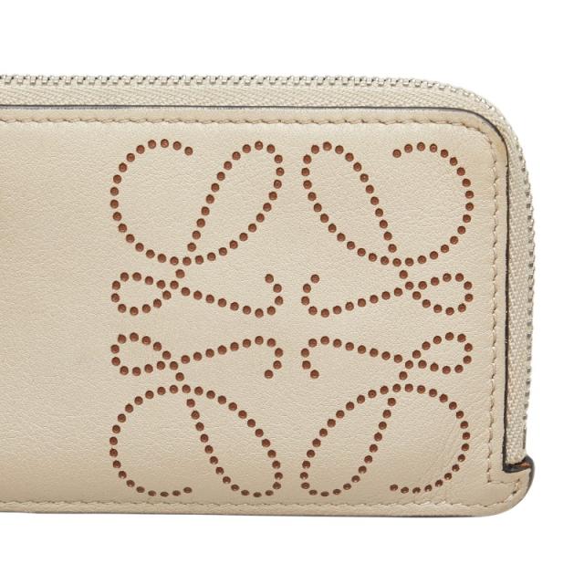 ロエベ アナグラム コインケース ベージュ レザー レディース LOEWE 【中古】_4
