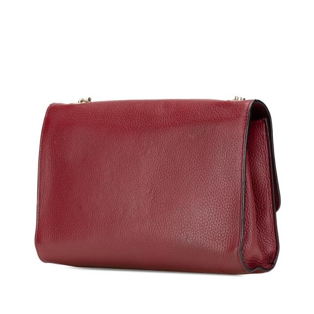 グッチ バンブー チェーン ショルダーバッグ 387611 ワインレッド