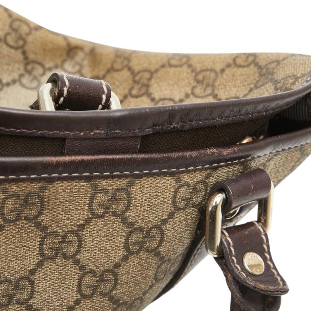 グッチ GGスプリーム トートバッグ ショルダーバッグ 223668 ベージュ ブラウン PVC レザー レディース GUCCI 【中古】_7