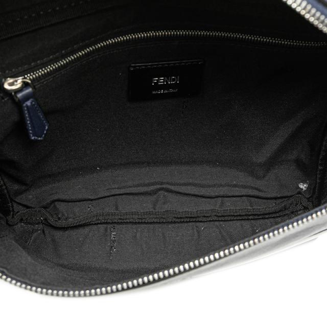 フェンディ バグズアイ ウエストバッグ ボディバッグ 7VA434 ネイビー レザー メンズ FENDI 【中古】_6