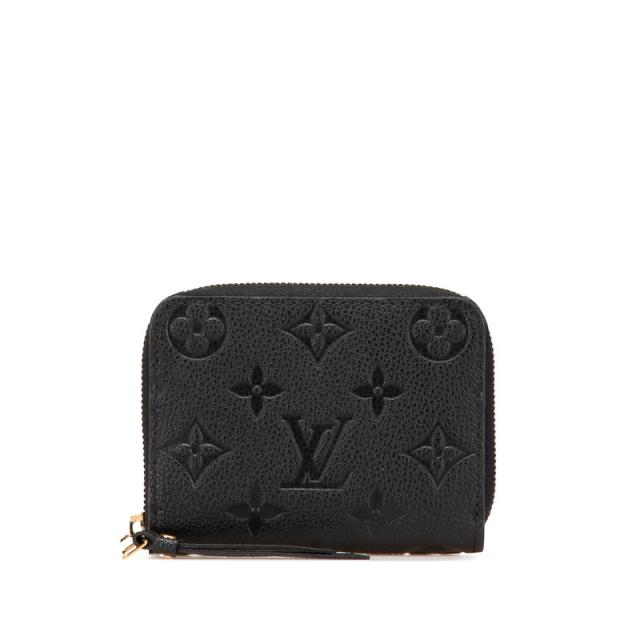 ルイ ヴィトン モノグラム アンプラント ジッピーパース ケース M60574 ノワール ブラック レザー  LOUIS VUITTON 【中古】