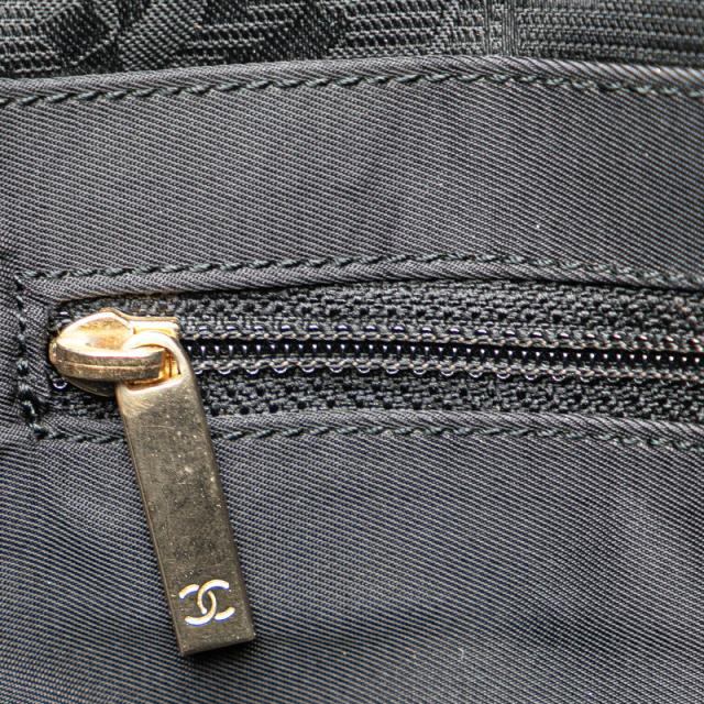 シャネル ニュートラベルラインMM ココマーク トートバッグ ショルダーバッグ ブラック ナイロン レザー レディース CHANEL 【中古】_8