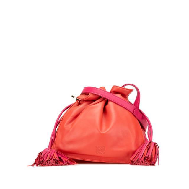 ロエベ アナグラム フラメンコ22 斜め掛け ショルダーバッグ レッド