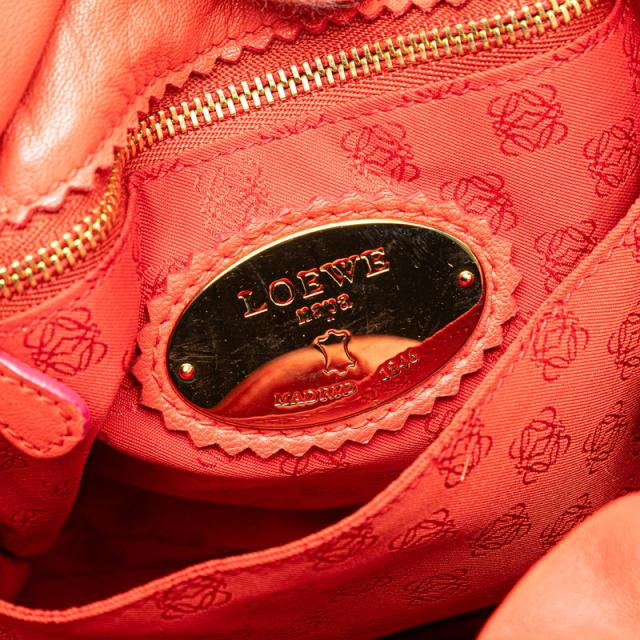 ロエベ アナグラム フラメンコ22 斜め掛け ショルダーバッグ レッド