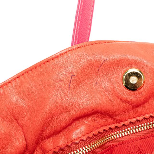 ロエベ アナグラム フラメンコ22 斜め掛け ショルダーバッグ レッド